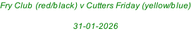 Fry Club (red/black) v Cutters Friday (yellow/blue)  31-01-2026