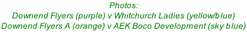 Photos: Downend Flyers (purple) v Whitchurch Ladies (yellow/blue) Downend Flyers A (orange) v AEK Boco Development (sky blue)