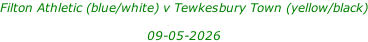 Filton Athletic (blue/white) v Tewkesbury Town (yellow/black)  09-05-2026